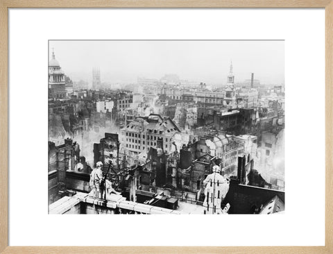 Bomb damage viewed from St. Paul's towards Paternoster Row1940