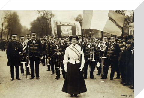 Miss Daisy Dugdale during the big procession of 22 December 1908