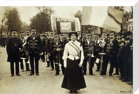 Miss Daisy Dugdale during the big procession of 22 December 1908