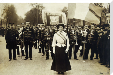 Miss Daisy Dugdale during the big procession of 22 December 1908