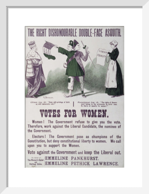 The right dishonourable double - face asquith. Votes for women 1909