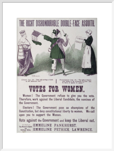 The right dishonourable double - face asquith. Votes for women 1909