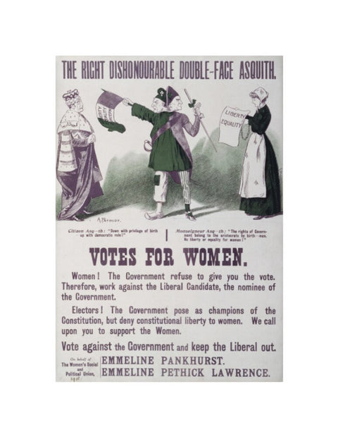 The right dishonourable double - face asquith. Votes for women 1909