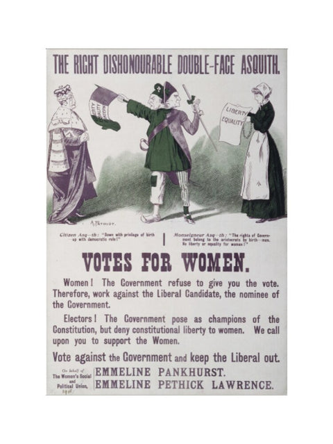 The right dishonourable double - face asquith. Votes for women 1909