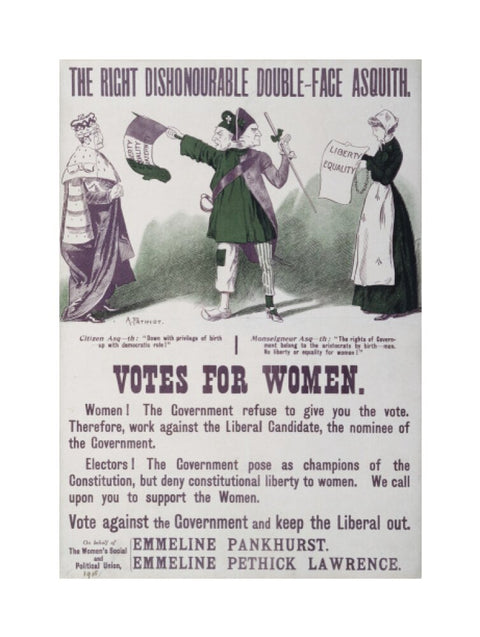 The right dishonourable double - face asquith. Votes for women 1909