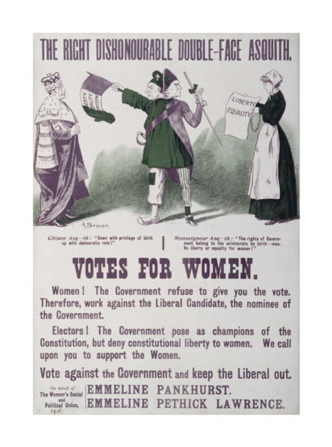 The right dishonourable double - face asquith. Votes for women 1909