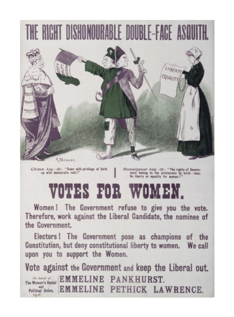 The right dishonourable double - face asquith. Votes for women 1909