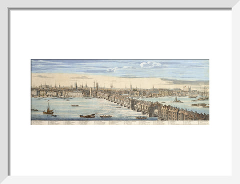 Panorama of of the north bank of the Thames: 1749