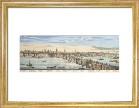 Panorama of of the north bank of the Thames: 1749