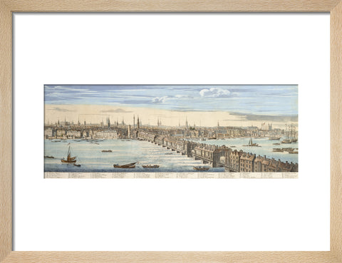 Panorama of of the north bank of the Thames: 1749