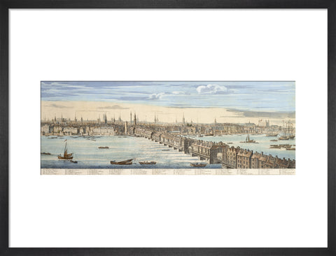 Panorama of of the north bank of the Thames: 1749