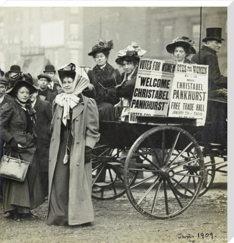 Christabel Pankhurst and Mary Gawthorpe welcomed at Manchester 1907