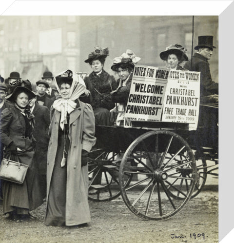 Christabel Pankhurst and Mary Gawthorpe welcomed at Manchester 1907