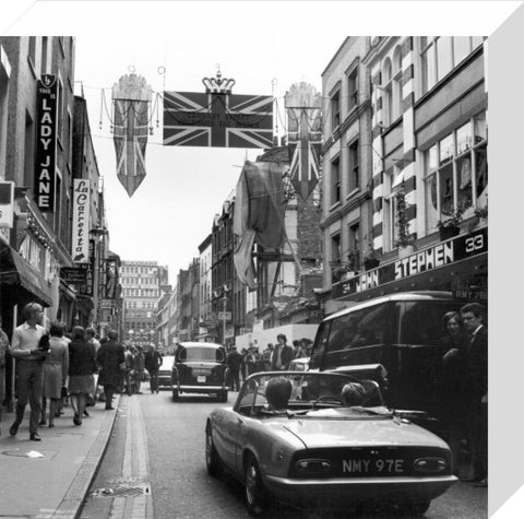 Carnaby Street during the 'swinging 60s' 1968