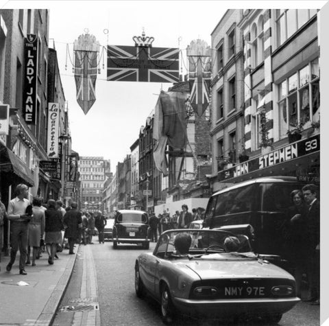 Carnaby Street during the 'swinging 60s' 1968