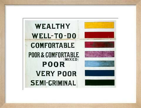 Descriptive map of London Poverty Colour Key 1889