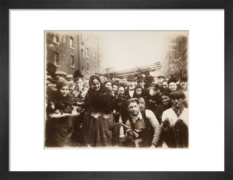 Market traders and locals in Middlesex Street 1899