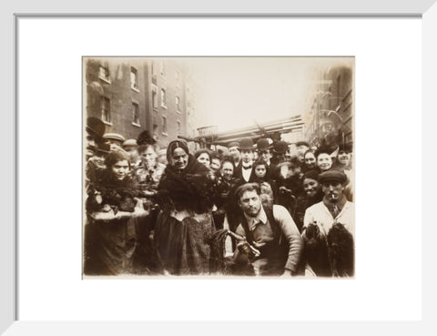 Market traders and locals in Middlesex Street 1899