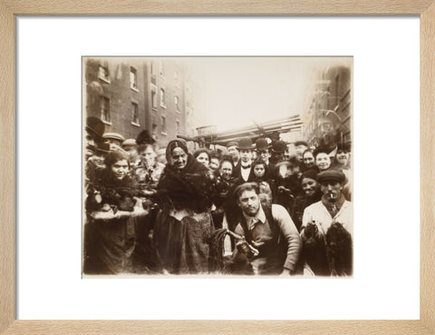 Market traders and locals in Middlesex Street 1899