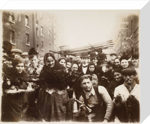 Market traders and locals in Middlesex Street 1899