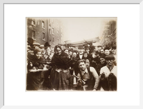 Market traders and locals in Middlesex Street 1899