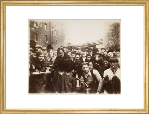 Market traders and locals in Middlesex Street 1899