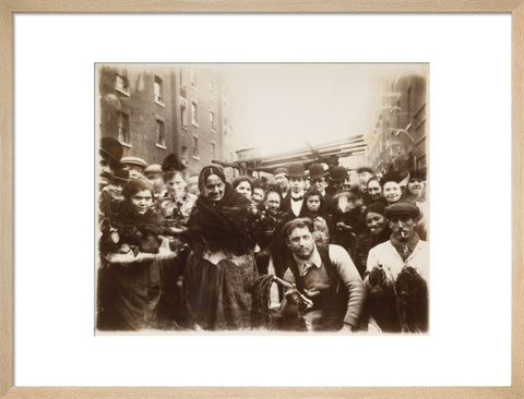 Market traders and locals in Middlesex Street 1899