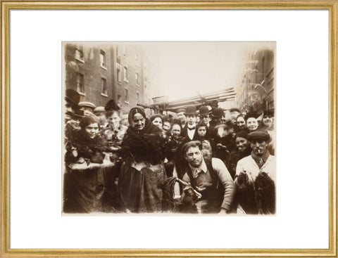 Market traders and locals in Middlesex Street 1899