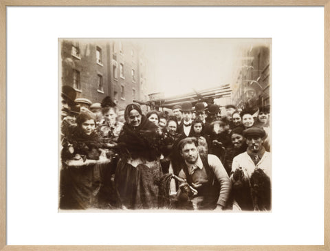 Market traders and locals in Middlesex Street 1899