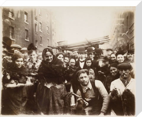 Market traders and locals in Middlesex Street 1899