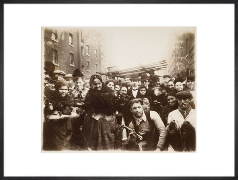 Market traders and locals in Middlesex Street 1899