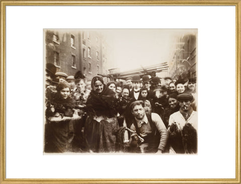 Market traders and locals in Middlesex Street 1899