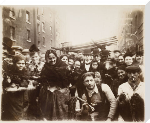 Market traders and locals in Middlesex Street 1899