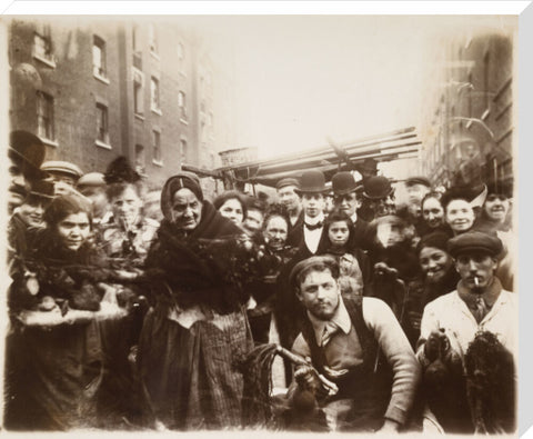 Market traders and locals in Middlesex Street 1899