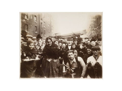 Market traders and locals in Middlesex Street 1899