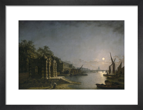 York Water Gate and the Adelphi from the River by Moonlight 1845-1860