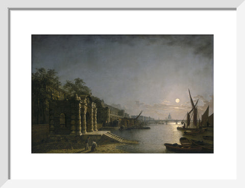 York Water Gate and the Adelphi from the River by Moonlight 1845-1860