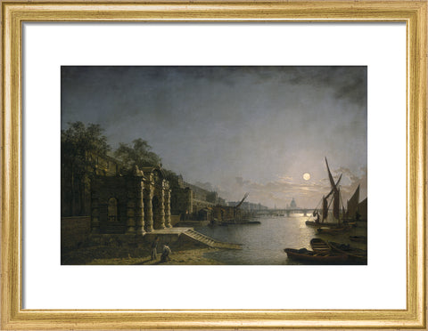York Water Gate and the Adelphi from the River by Moonlight 1845-1860