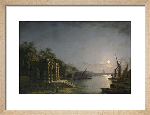 York Water Gate and the Adelphi from the River by Moonlight 1845-1860