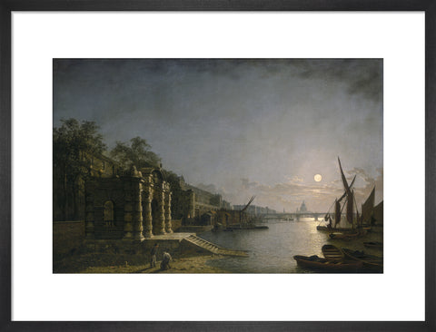 York Water Gate and the Adelphi from the River by Moonlight 1845-1860