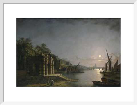 York Water Gate and the Adelphi from the River by Moonlight 1845-1860