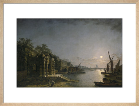 York Water Gate and the Adelphi from the River by Moonlight 1845-1860