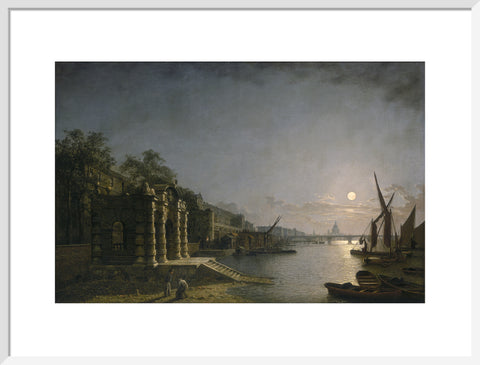 York Water Gate and the Adelphi from the River by Moonlight 1845-1860