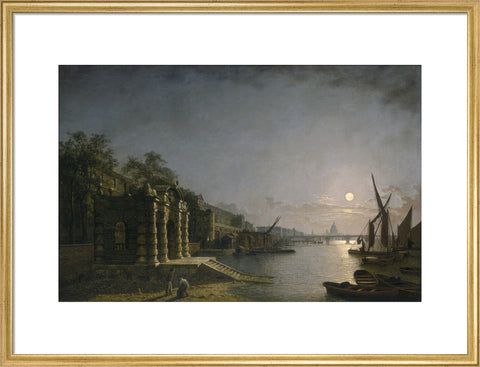 York Water Gate and the Adelphi from the River by Moonlight 1845-1860