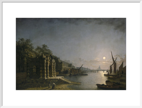 York Water Gate and the Adelphi from the River by Moonlight 1845-1860