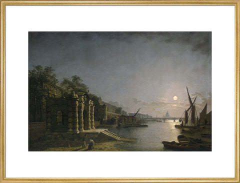 York Water Gate and the Adelphi from the River by Moonlight 1845-1860