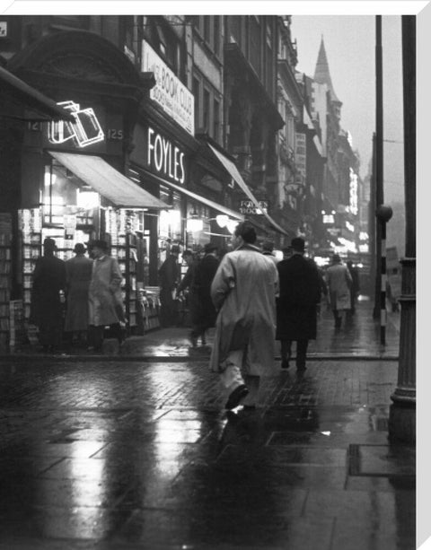 Evening street scene in Charing Cross Road c. 1935