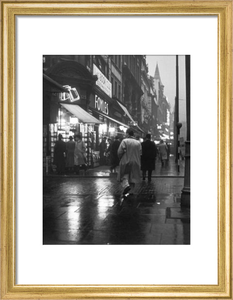 Evening street scene in Charing Cross Road c. 1935