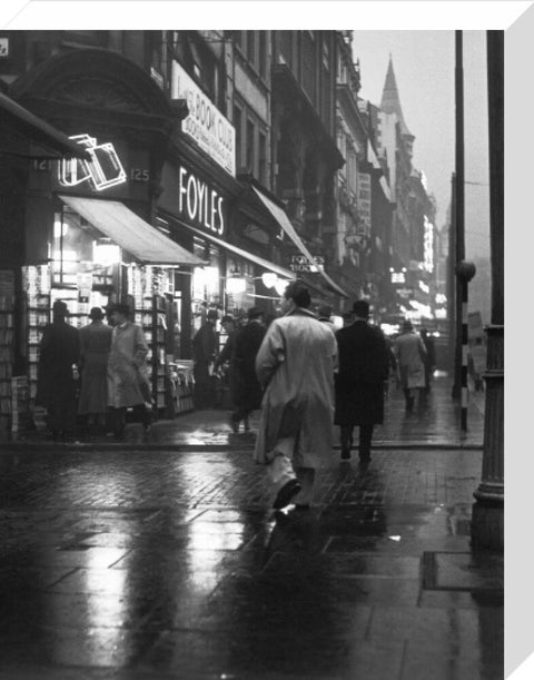 Evening street scene in Charing Cross Road c. 1935