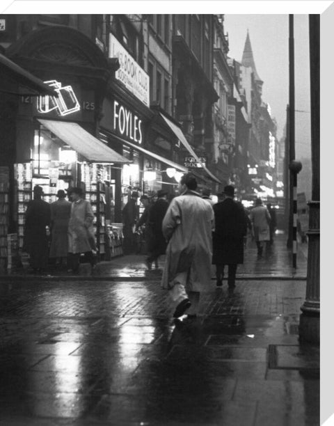 Evening street scene in Charing Cross Road c. 1935